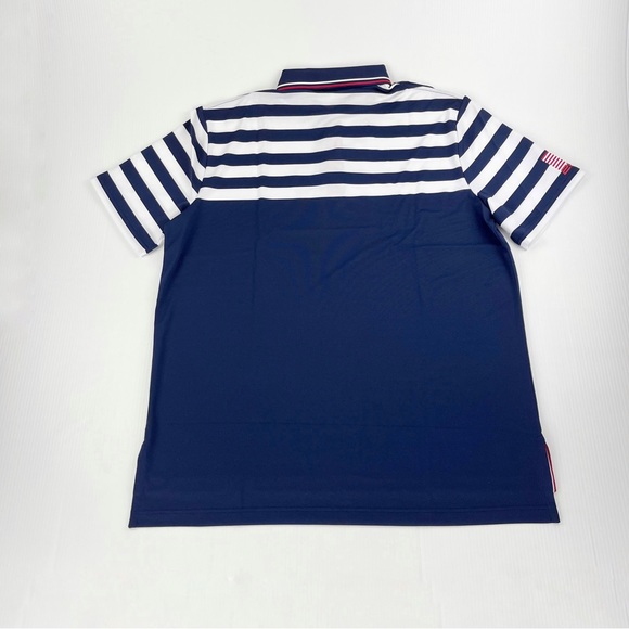 RLX Ralph Lauren USA 2018 Ryder Cup Striped Polo Shirt Top - Picture 4 of 4